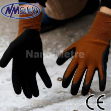 NMSAFETY CE EN388 Qualitätsstandard Polyester oder Nylon Liner Schaum Latex Palm Coated Allgemeine Montage Handschuhe